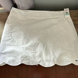 White scalloped skort new with tags